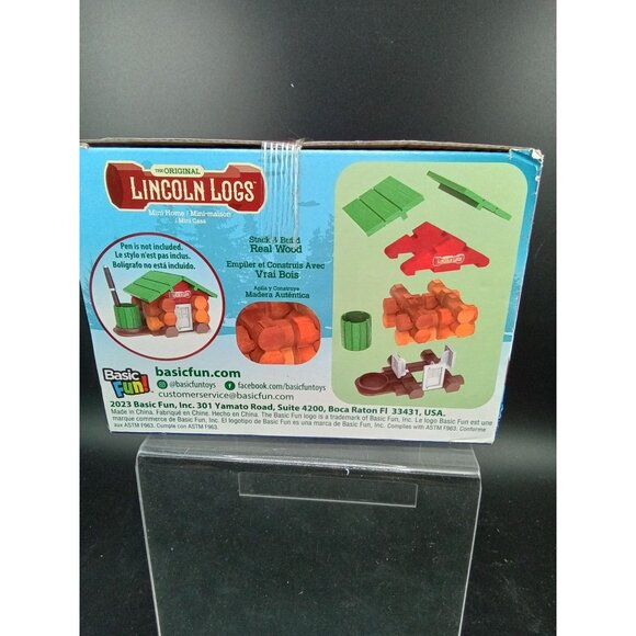 The Original Lincoln Logs Mini Home Building Set 27 Pieces Real Wood - Picture 4 of 6